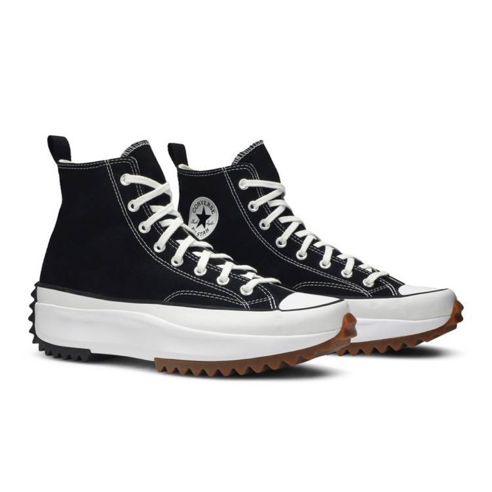 Run star hi black converse